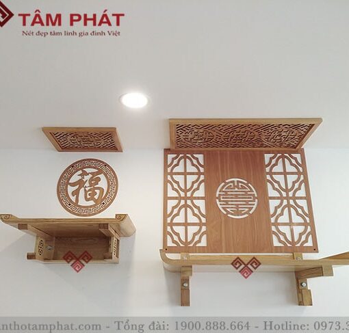 Mẫu bàn thờ kết hợp thờ Phật và gia tiên