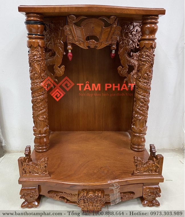 Mẫu bàn thờ Thần Tài gỗ Gõ BTT-3308