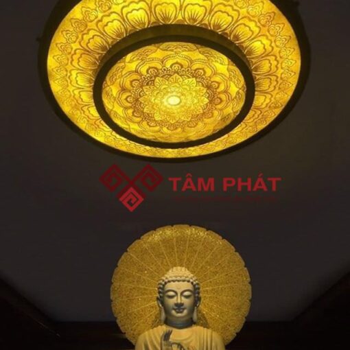 Tranh trúc chỉ đèn trần cho phòng thờ Phật