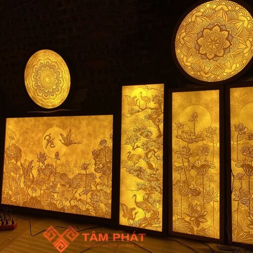 Tranh trúc chỉ phòng thờ thiết kế đa dạng