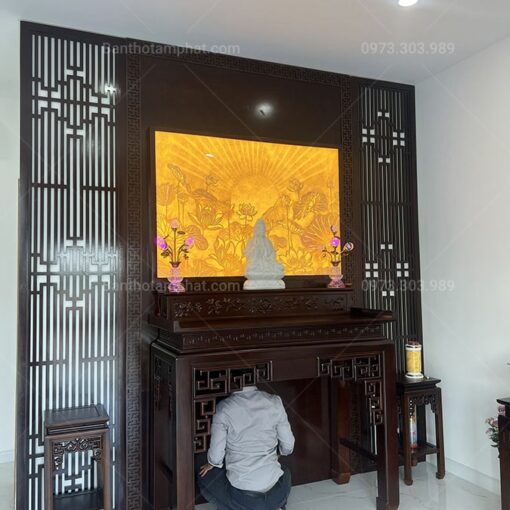 Mẫu phòng thờ Phật thiết kế tinh tế và sang trong