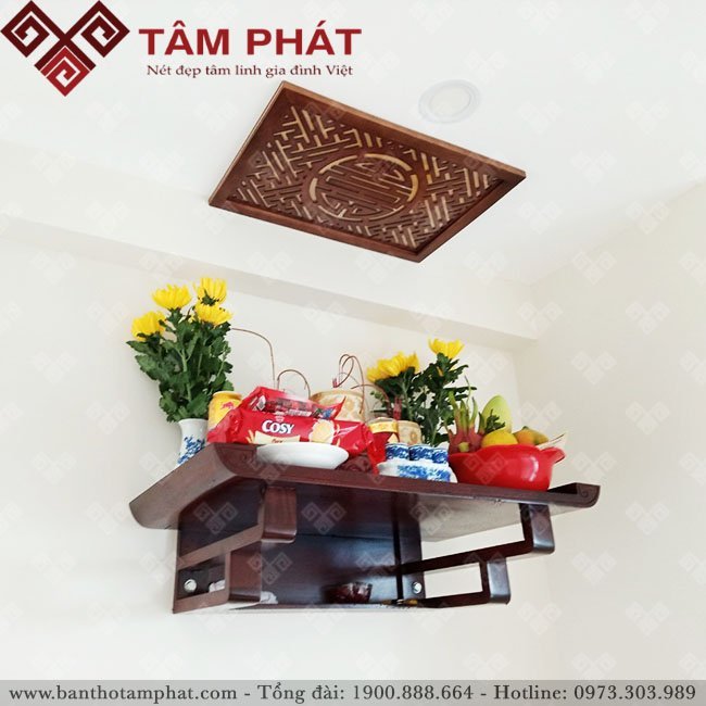 Bàn thờ treo tường Tâm Phát cấu tạo rất chắc chắn