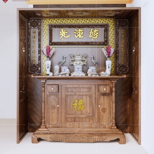 Tủ thờ dùng để bày lễ vật thờ cúng và để đồ thờ tiện lợi