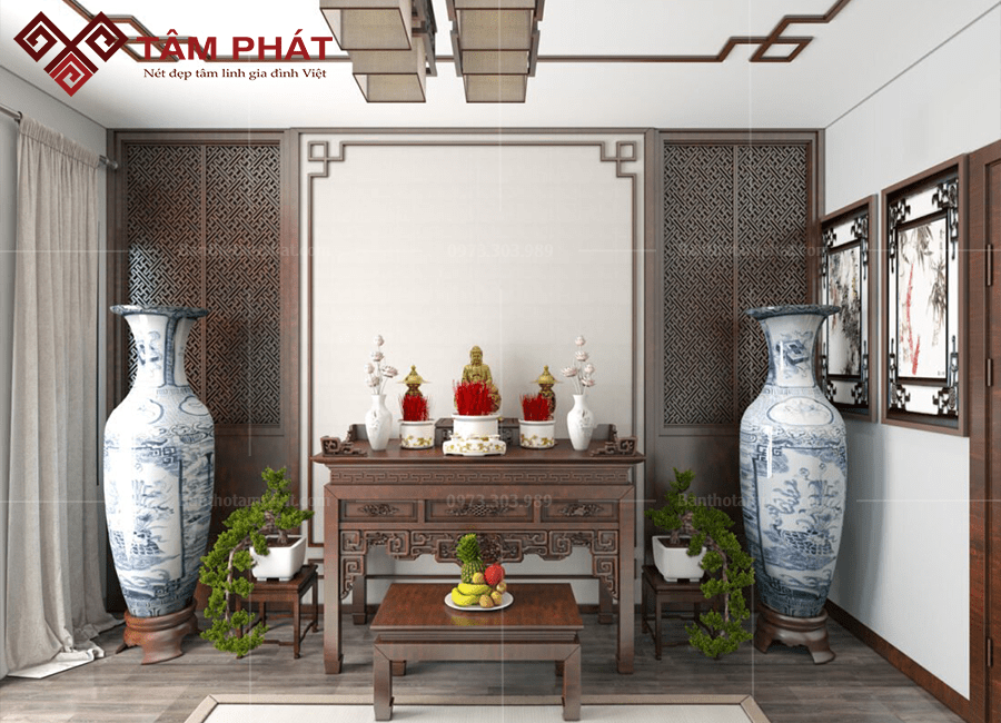 trang trí phòng thờ