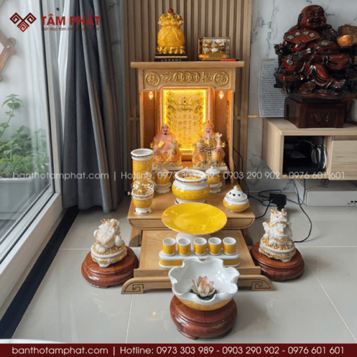 Mẫu bàn thờ Ông Địa đẹp được nhiều khách hàng lựa chọn