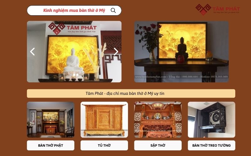 mua bàn thờ ở mỹ
