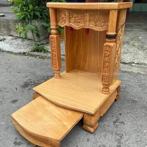 Bàn thờ Thần Tài Ông Địa BTT-3360 có ngăn kéo tiện lợi.