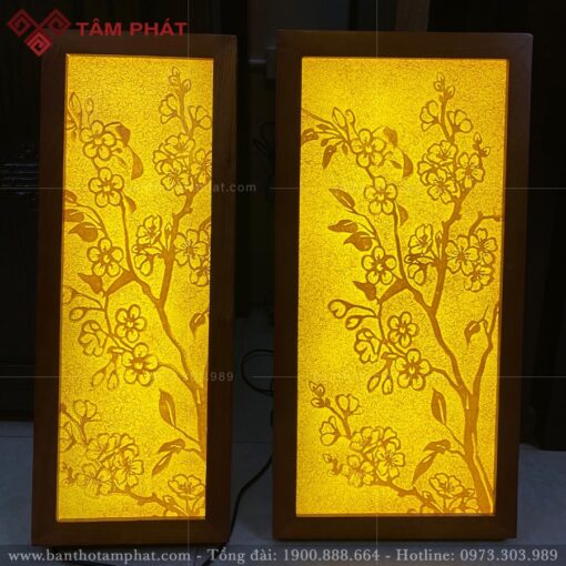 Tranh trúc chỉ hoa đào độc đáo, thiết kế riêng.