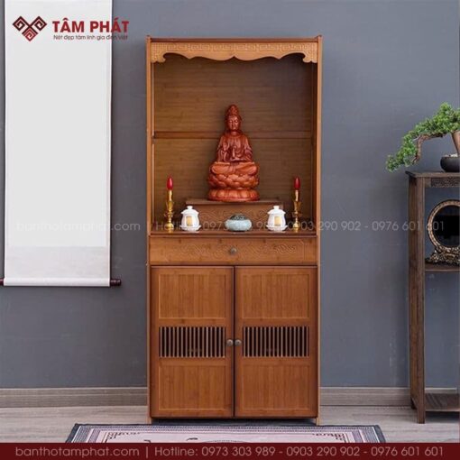 Tủ thờ gỗ tự nhiên sang trọng mẫu BT-1589