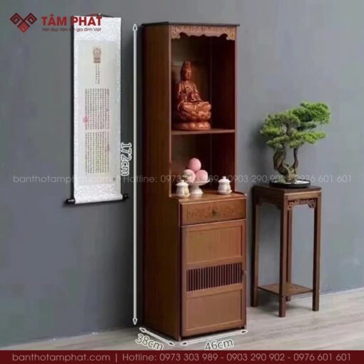 Tâm Phát nhận đặt đóng các kích thước tủ chuẩn lỗ ban phong thủy đẹp.