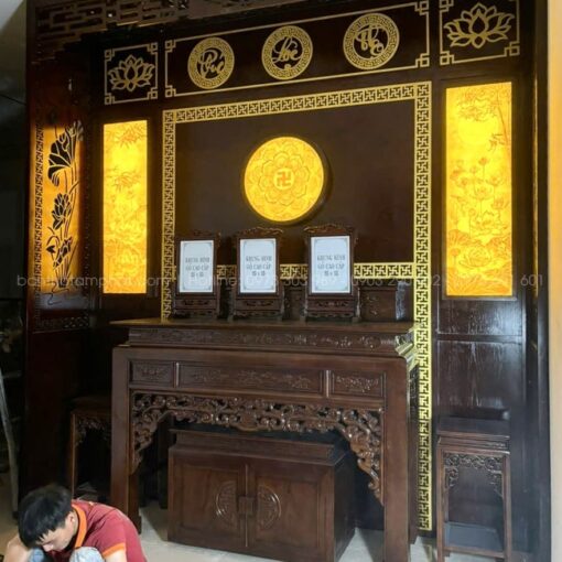 Tâm Phát nhận đặt đóng thi công phòng thờ trọn gói bám sát nhu cầu và khuôn viên thờ mỗi nhà.