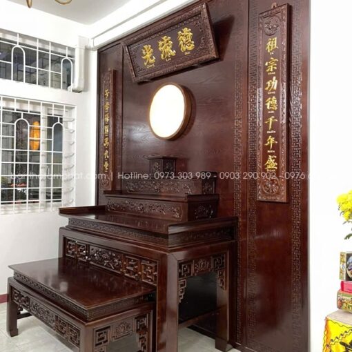 Kích thước chuẩn phong thủy, bám sát không gian thờ tự.