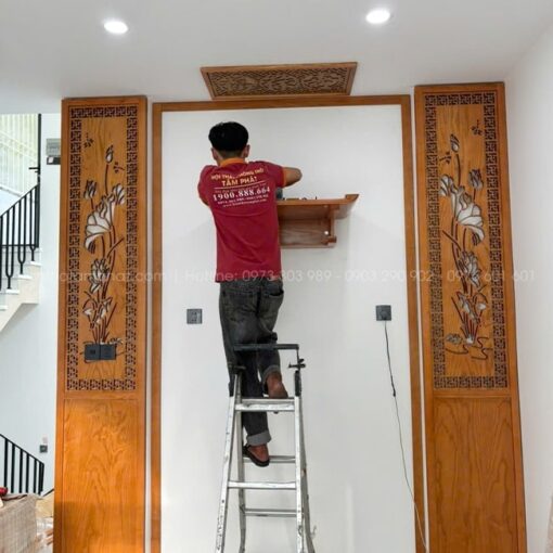 Tâm Phát thi công phòng thờ trọn gói.