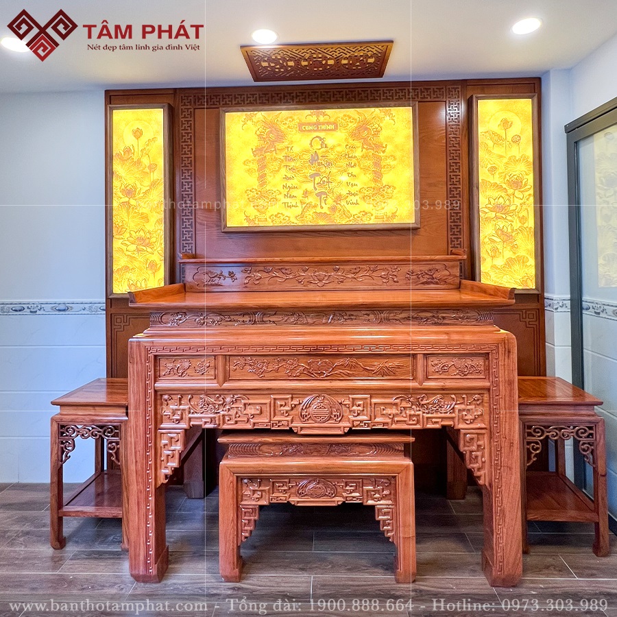 Phòng thờ cửu huyền thất tốt được Tâm Phát thi công