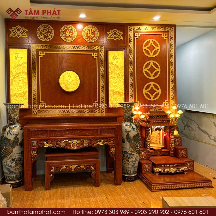 Thiết kế và thi công phòng thờ đẹp mang tới sự bình an trong cuộc sống