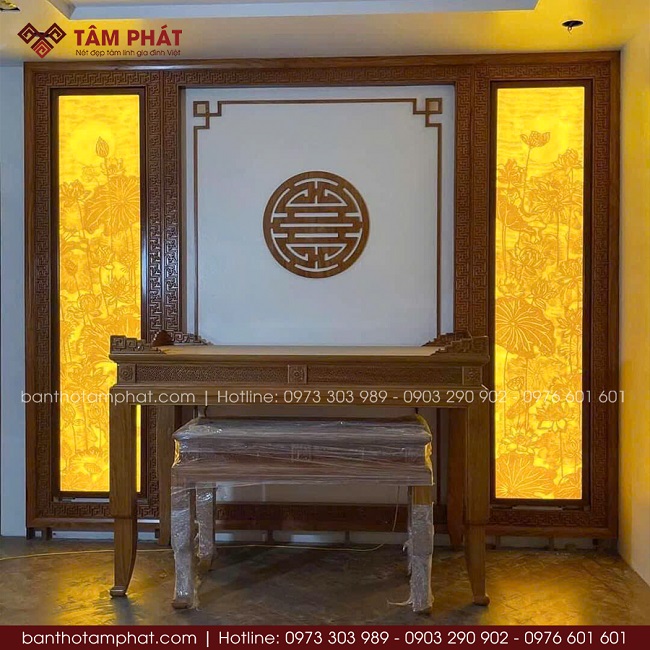 Tranh trúc chỉ kích thước lớn lắp trong phòng thờ