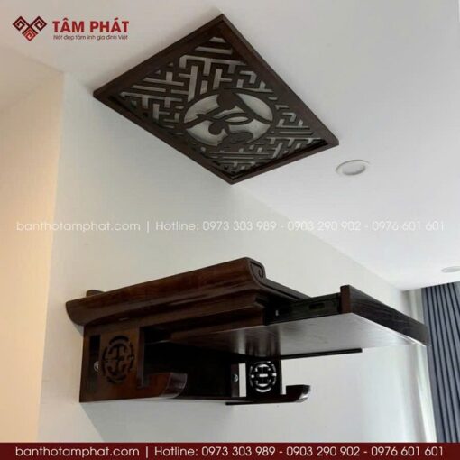 Bàn thờ treo có ngăn kéo là giải pháp tối ưu tiết kiệm diện tích
