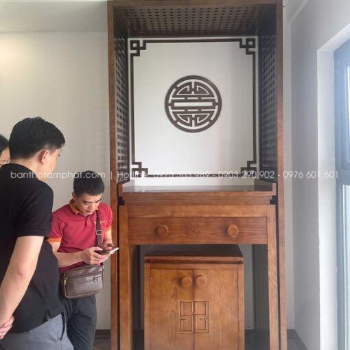 Tâm Phát nhận thiết kế và thi công phòng thờ trọn gói bám sát khuôn viên nhà cửa.