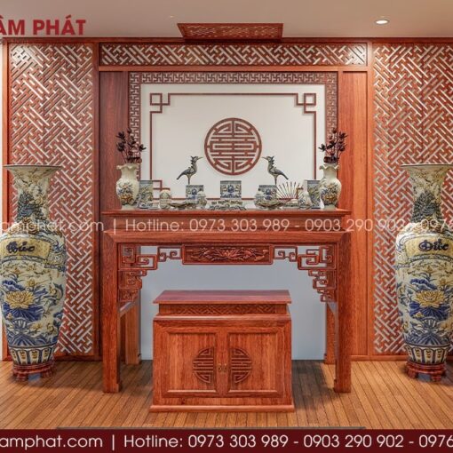 Phòng thờ Gia Tiên trang trí đẹp mẫu BT-1674