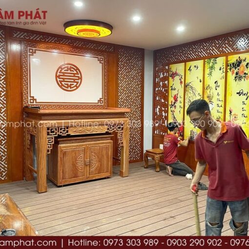 Đội ngũ thợ lành nghề, thi công nhanh chóng, đúng tiến độ.
