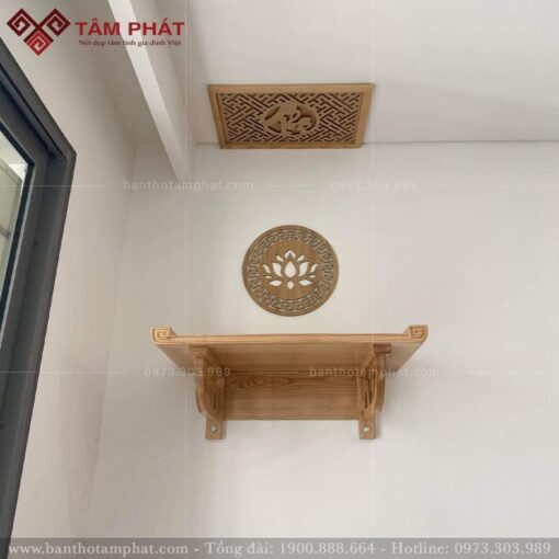 Bàn thờ treo chung cư hiện đại, đa dạng kích thước màu sắc.