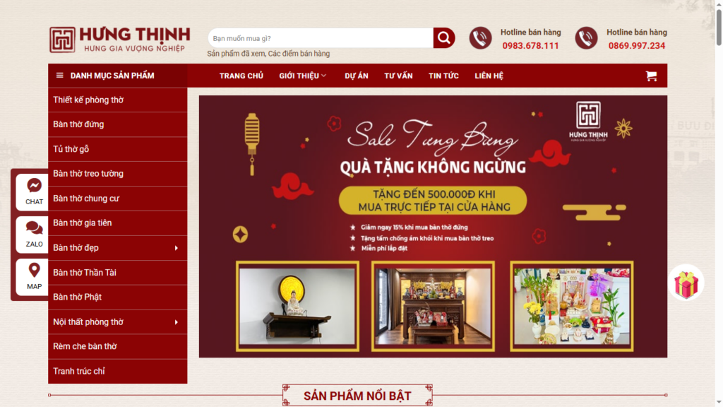 Thương Hiệu Bàn Thờ Hưng Thịnh