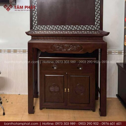 Bàn thờ hoa sen tủ trượt mẫu BT-1708