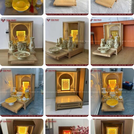 Mẫu bàn thờ Thần Tài đơn giản được nhiều khách hàng lựa chọn