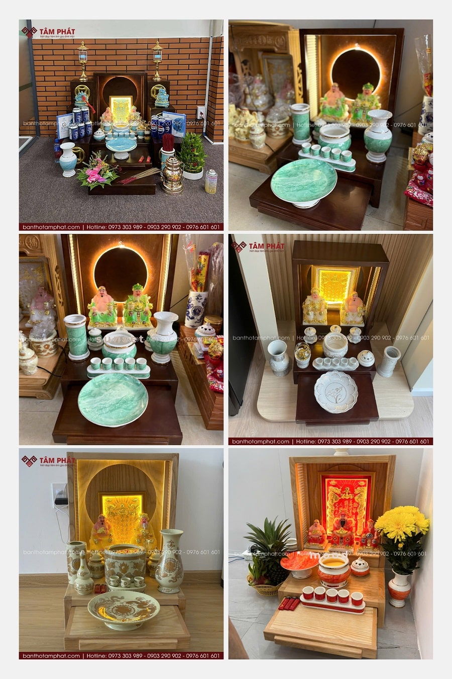 Màu bàn thờ Thần Tài và vật phẩm đa dạng theo mệnh gia chủ