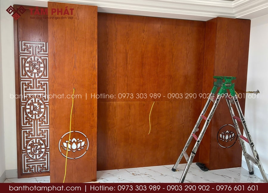 Tâm Phát hoàn thiện chi tiết của phòng thờ BT-1721.