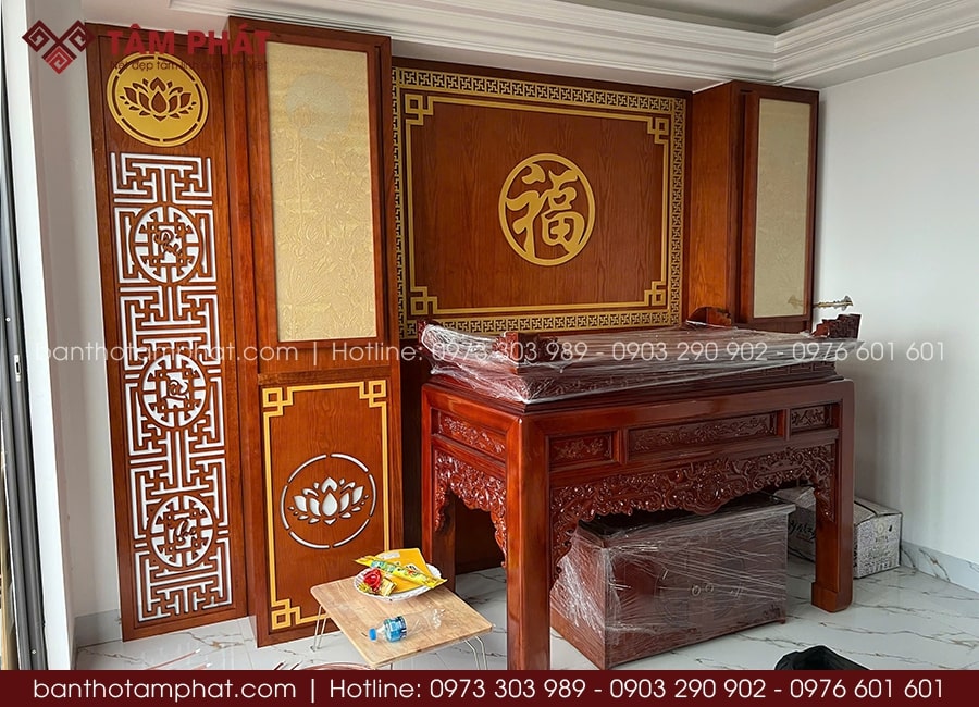 Tâm Phát tự hào là đơn vị thiết kế và thi công phòng thờ uy tín - chất lượng trên thị trường hiện nay.