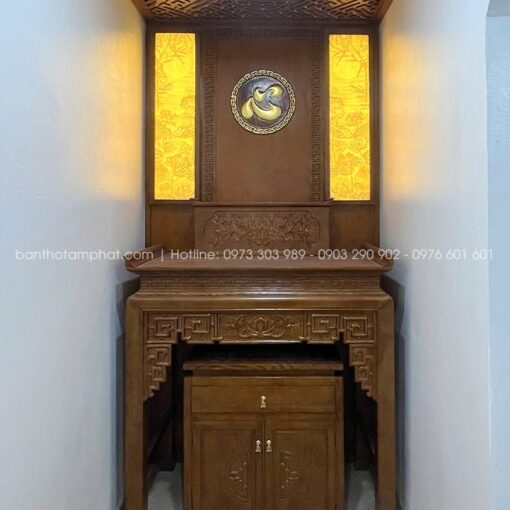 Phòng thờ nhỏ góc hành lang sang trọng mẫu BT-1696