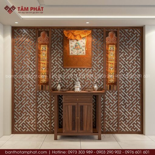 Phòng thờ Phật Dược Sư phong cách Tây Tạng mẫu BT-1714
