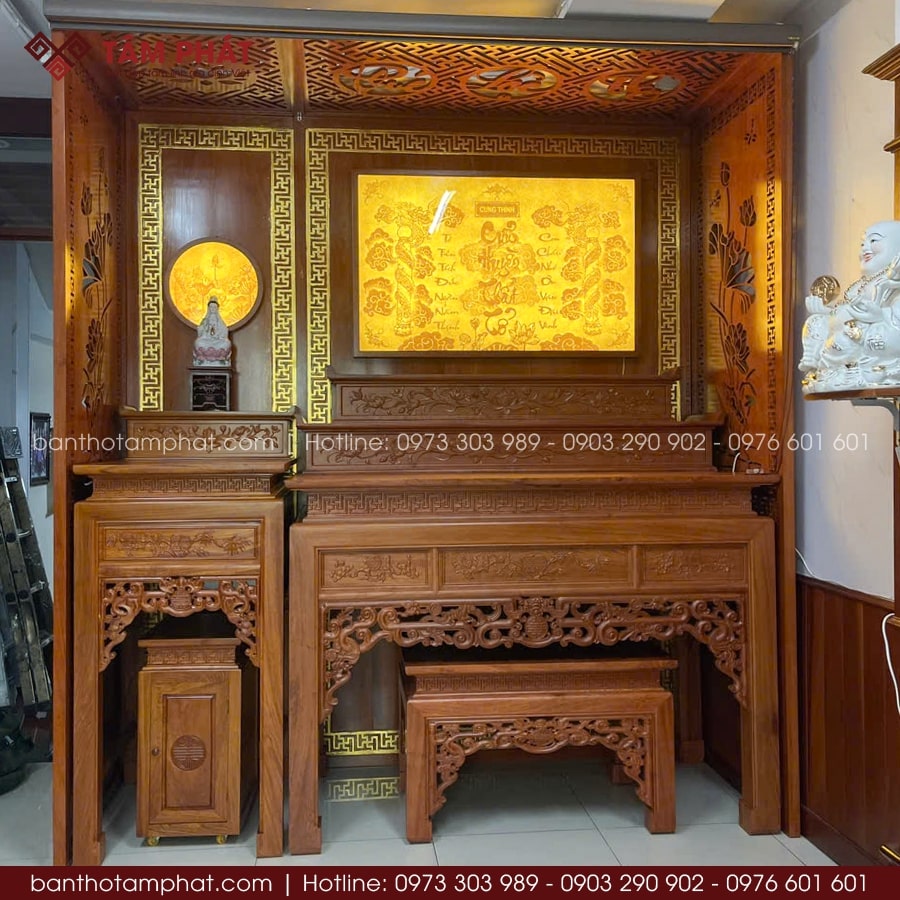 Tâm Phát nhận đặt đóng thi công phòng thờ BT-1715 trọn gói trên toàn quốc.
