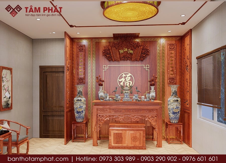 Phòng thờ truyền thống biệt lập mẫu BT-1720
