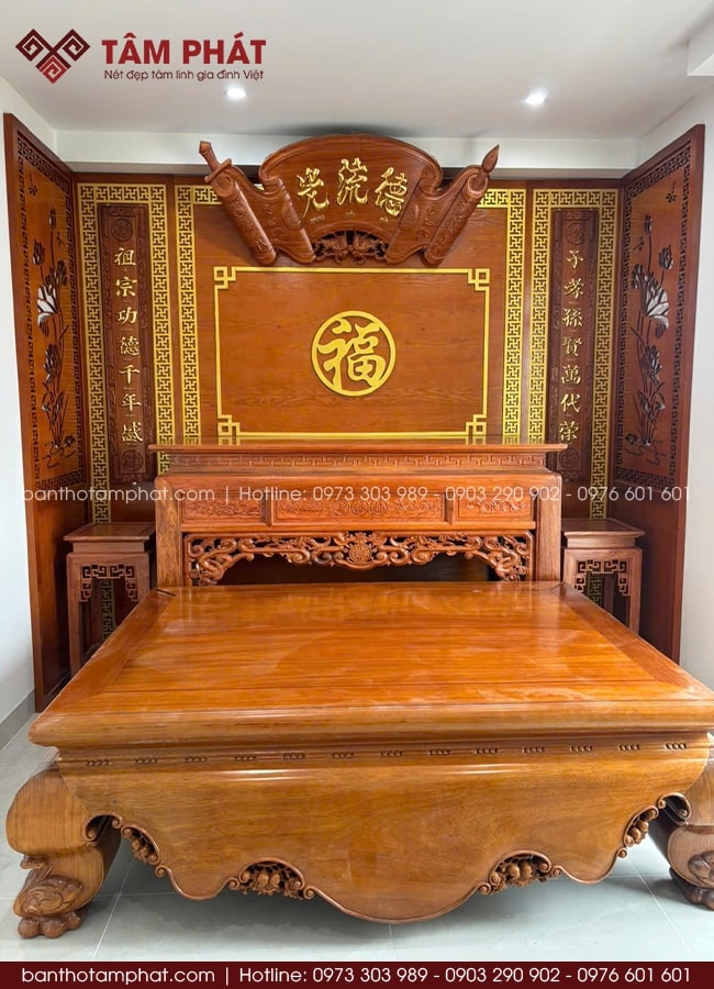 Tâm Phát nhận thiết kế thi công bàn thờ, phòng thờ truyền thống đẳng cấp cho mọi nhà.