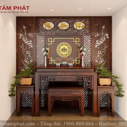 Phòng thờ Gia Tiên đẹp mẫu BT-1735