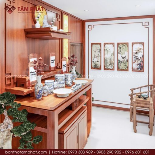 Không gian thờ BT-1776 phù hợp với phong cách nhà phố hiện đại.