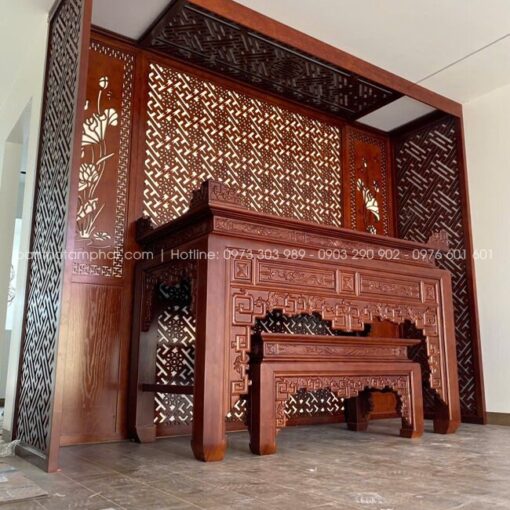 Tâm Phát nhận thiết kế và thi công phòng thờ BT-1779 theo yêu cầu gia chủ.