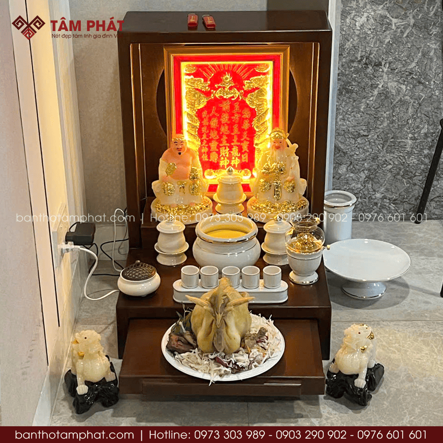 Kích Thước Bàn Thờ Ông Địa Chuẩn Phong Thủy