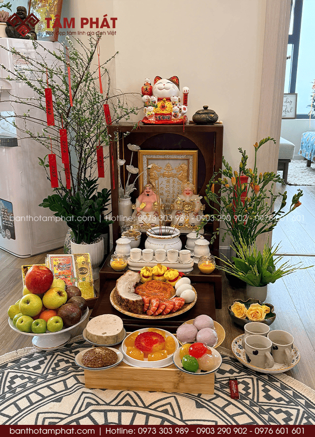 Bàn Thờ Thần Tài, Ông Địa Mẫu Truyền Thống