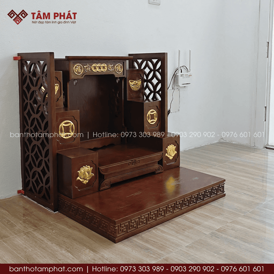 Bộ bàn thờ Ông Địa có vách ngăn 