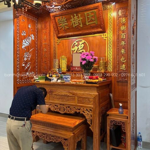 Phòng thờ BT-1794 được đánh giá cao về mọi mặt, từ bàn thờ đến trang trí hậu.