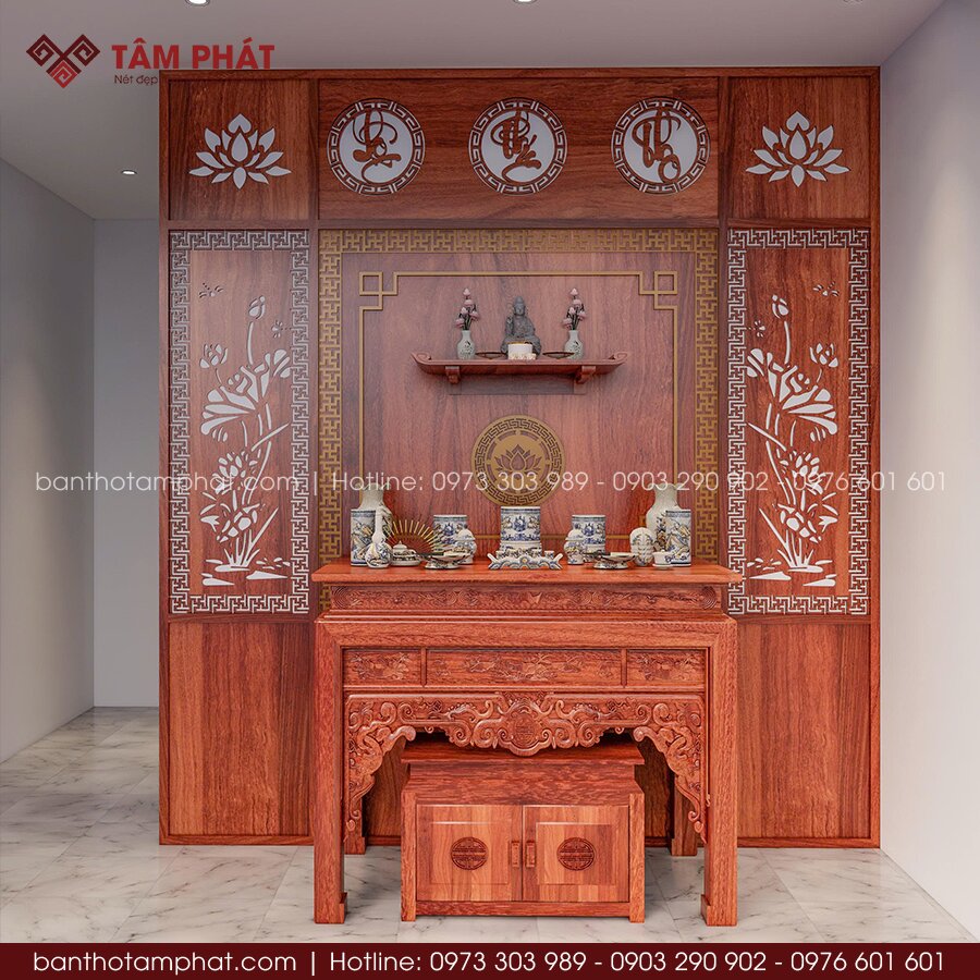 Phòng thờ Miền Nam dễ bố trí tại phòng khách mẫu BT-1791
