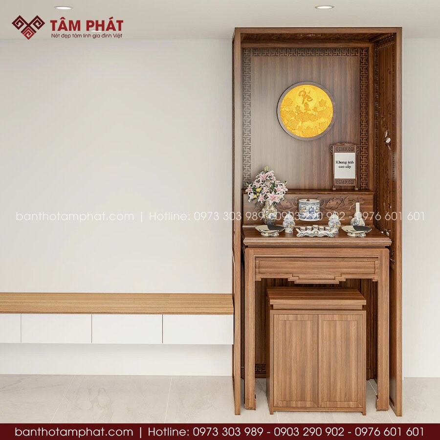 Phòng thờ vách ngăn đơn giản mẫu BT-1790