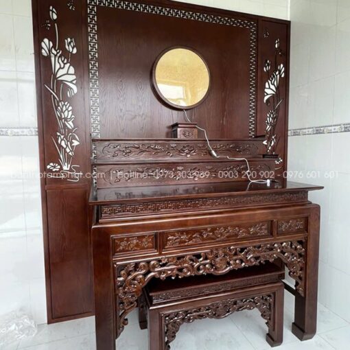 Một mẫu phòng thờ phù hợp cho gia chủ yêu thích sự chỉn chu, thuận tiện và bền đẹp lâu dài trong không gian sống.