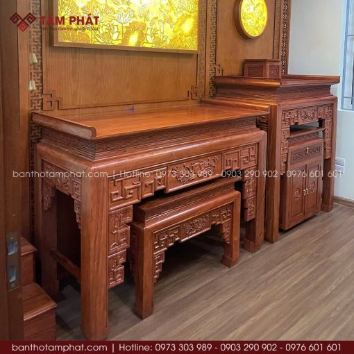 Mẫu phòng thờ BT-1811 phù hợp cho nhà phố, biệt thự, phòng thờ riêng, thờ Phật và Gia Tiên.