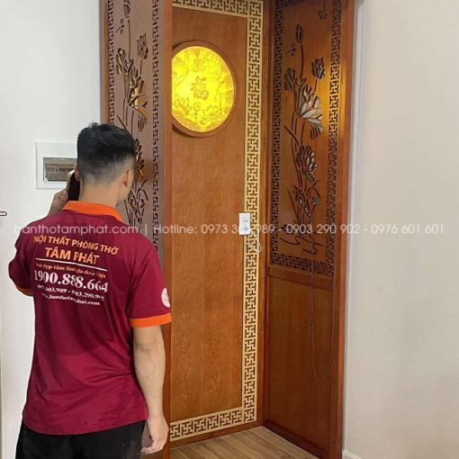Tâm Phát thiết kế và thi công công trình phòng thờ chung cư trọn gói.
