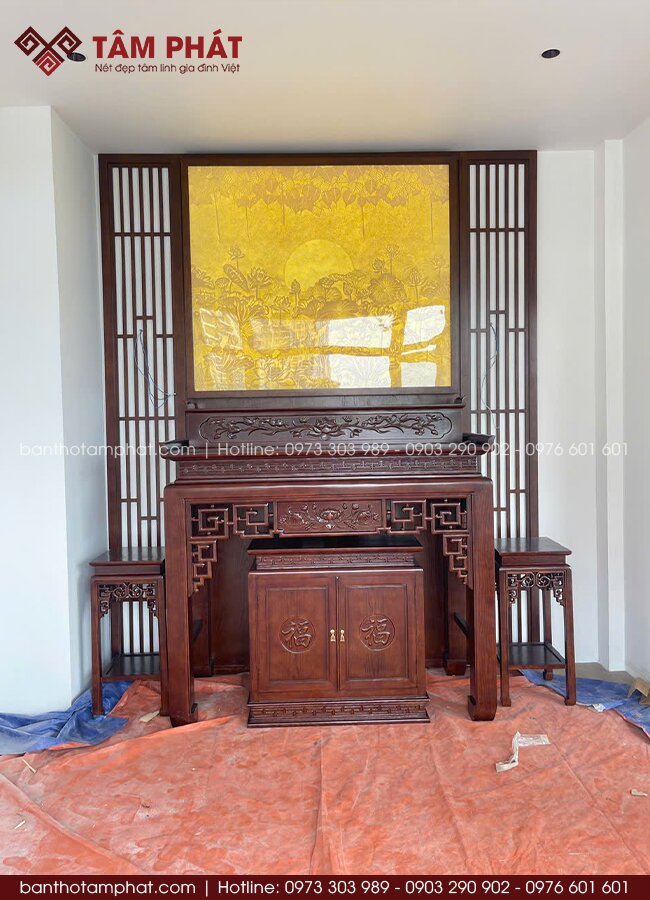 Phòng thờ trọn gói, bám sát thực tế và nhu cầu mỗi gia đình.