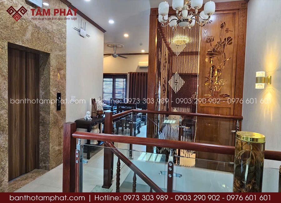 Tâm Phát nhận thi công phòng thờ sảnh tầng trên toàn quốc.
